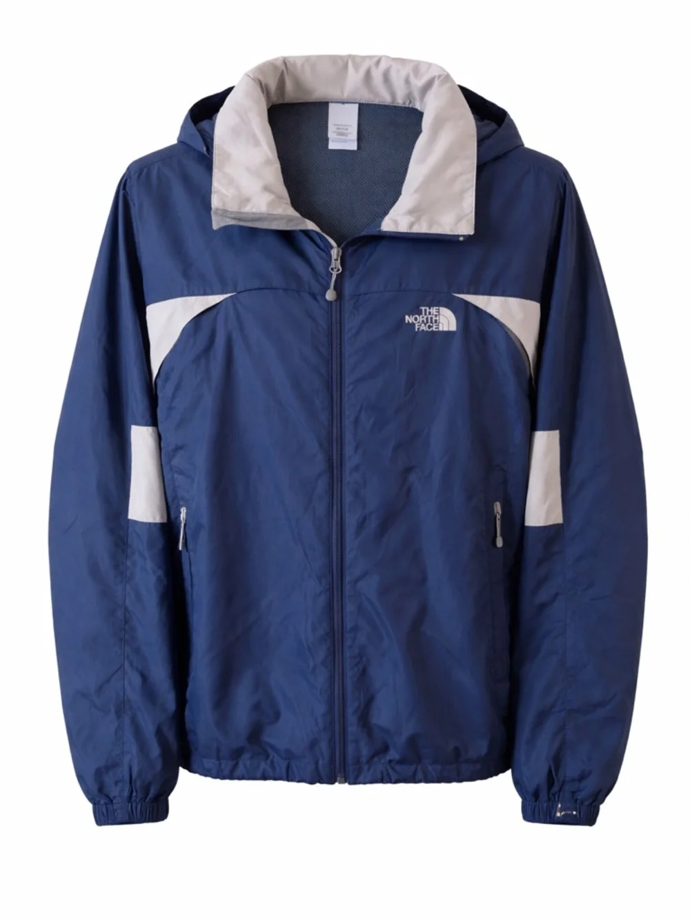 The North Face HyVent Jacket Mens XL Blue Hooded Windbreaker Nylon EUC